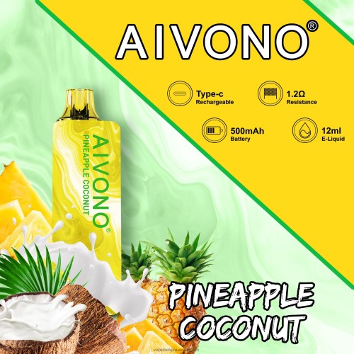Vape Belgique - Aivono AIM GUN 7000 HZ2D6106 ananas noix de coco