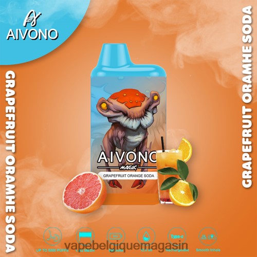Vape Belgique - Aivono AIM MAGIC cigarette de boîte de 5800 bouches HZ2D6101 soda à l'orange et au pamplemousse