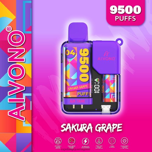 Vape Belgique - Aivono AIM TANK 9500 HZ2D636 raisin sakura