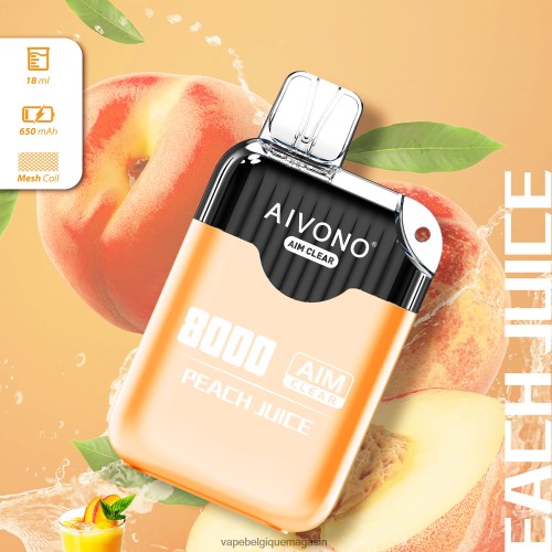 Vape Jetable - Aivono AIM CLEAR 8000 HZ2D6203 jus de pêche