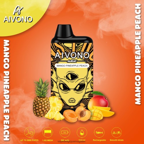 Vape Jetable - Aivono AIM MAGIC cigarette de boîte de 5800 bouches HZ2D688 mangue ananas pêche