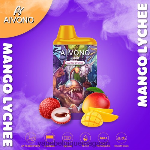 Vape Jetable - Aivono AIM MAGIC cigarette de boîte de 5800 bouches HZ2D698 litchi mangue