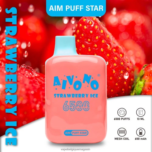 Vape Jetable - Aivono AIM PUFF STAR 6500 HZ2D6288 glace à la fraise
