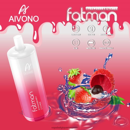 Vape Jetable - Aivono FATMAN 6800 HZ2D623 litchi fraise