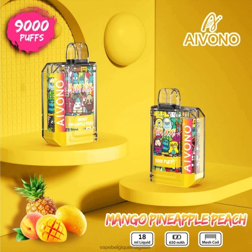 Vape Juice - Aivono AIM XXL Autocollant bouche 9000 transparent HZ2D649 mangue ananas pêche