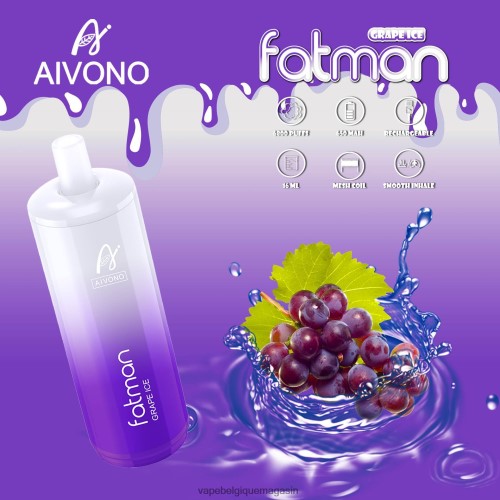 Vape Juice - Aivono FATMAN 6800 HZ2D624 glace aux raisins