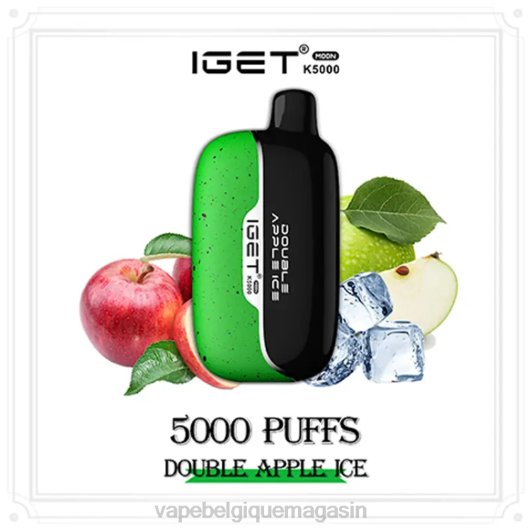 Vape Juice - IGET Moon k5000 6B0N19 glace aux pommes double