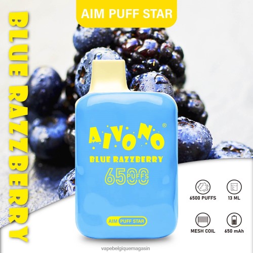 Vape Shop Bruxelles - Aivono AIM PUFF STAR 6500 HZ2D6292 framboise bleue