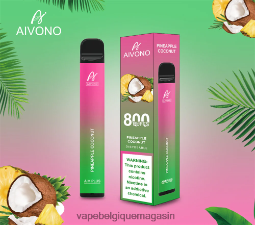 Eliquide Belgique - Aivono AIM PLUS 800 HZ2D6200 ananas noix de coco