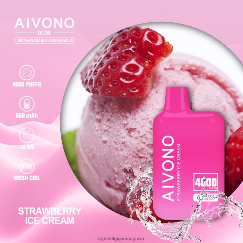 Vape Belgique - Aivono AIM BOXX 4000 HZ2D6221 glace à la fraise