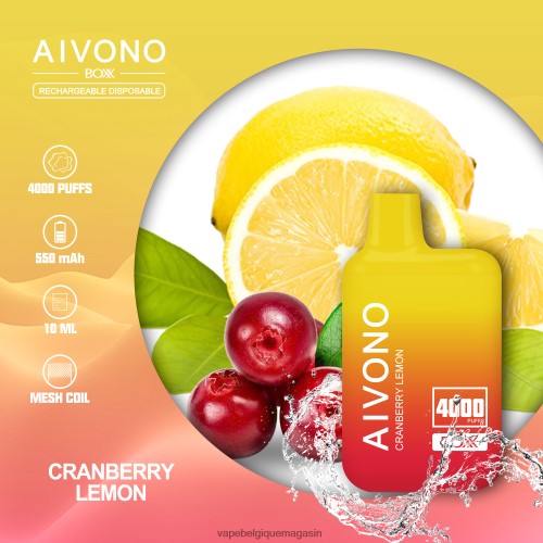 Vape Jetable - Aivono AIM BOXX 4000 HZ2D6218 citron canneberge