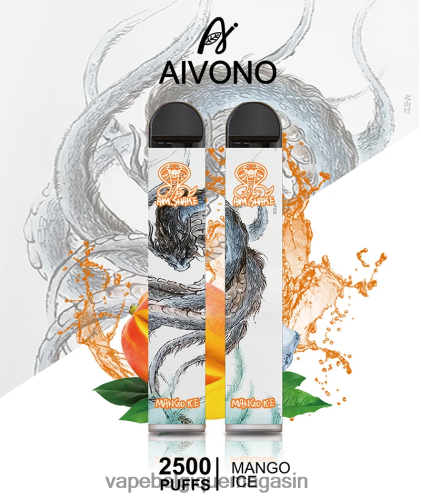 Vape Jetable - Aivono AIM SNAKE 2500 HZ2D6313 glace à la mangue