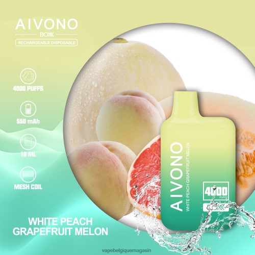 Vape Juice - Aivono AIM BOXX 4000 HZ2D6224 melon pamplemousse pêche blanche