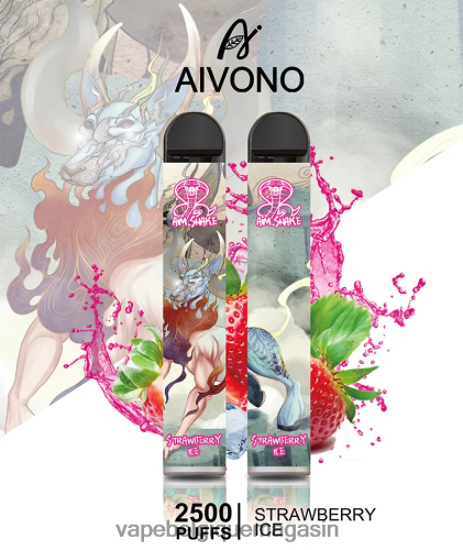 Vape Juice - Aivono AIM SNAKE 2500 HZ2D6319 glace à la fraise