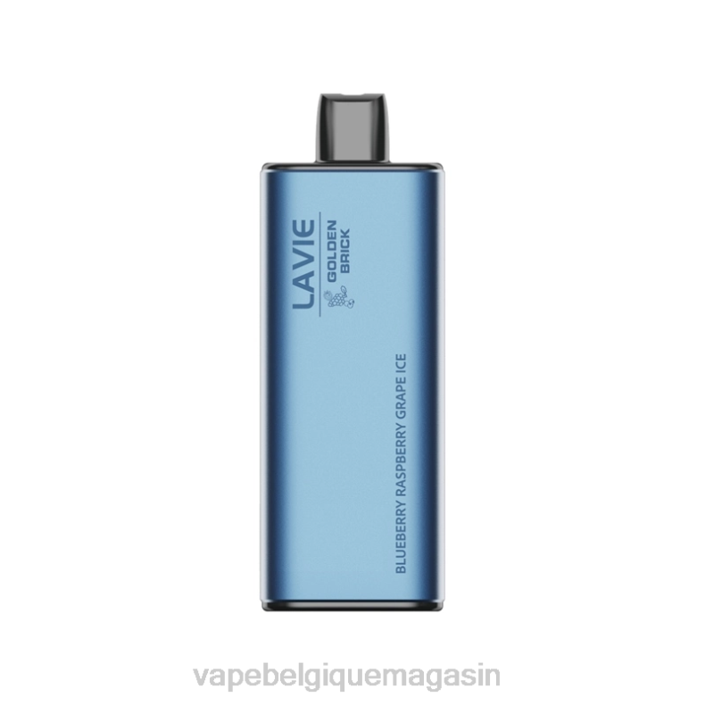 Vape Belgique - LAVIE GOLDEN BRICK 10000 bouffées glace aux raisins, myrtilles, framboises D2F256