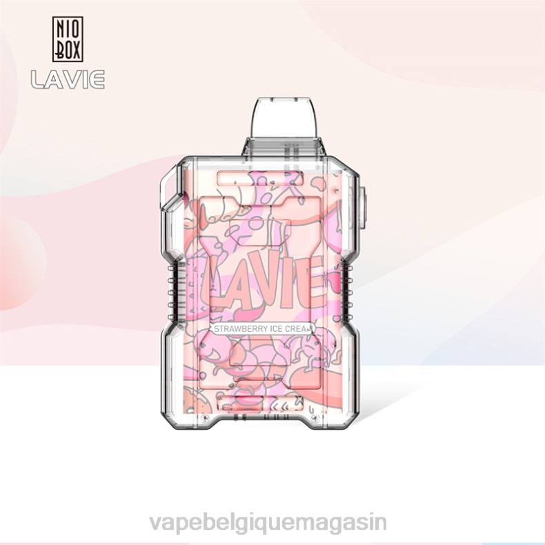 Vape Belgique - LAVIE NIO BOX 9000 bouffées glace à la fraise D2F2196
