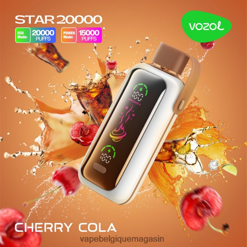 Vape Belgique - VOZOL STAR 20000 8R26J6 cola aux cerises