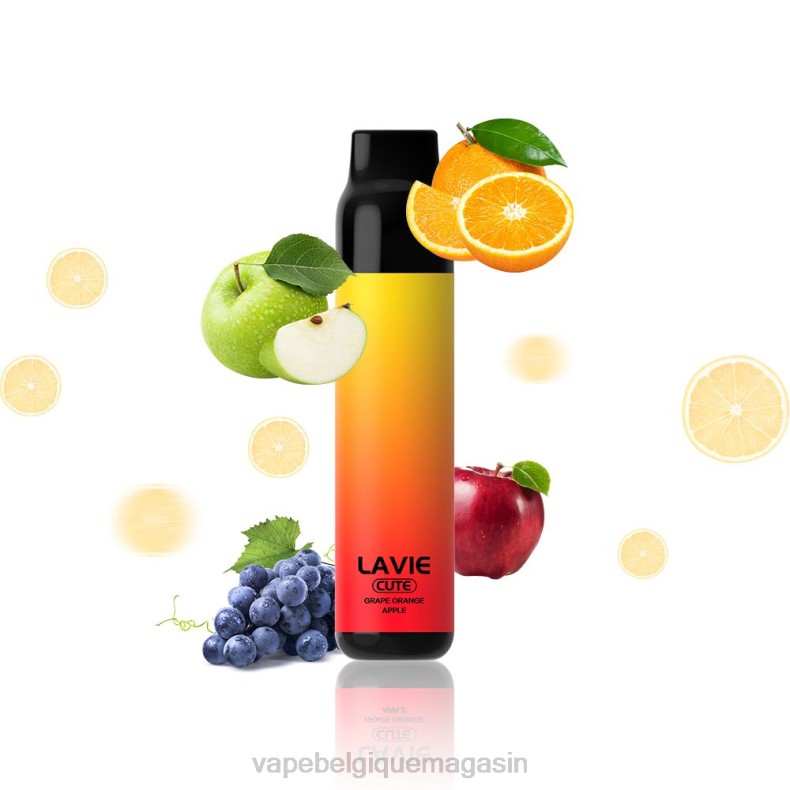 Vape Jetable - LAVIE BAR 3000 bouffées raisin orange pomme D2F2288