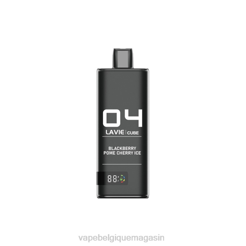 Vape Jetable - LAVIE Cube 20000 bouffées glace à la cerise et aux pépins de mûre D2F238