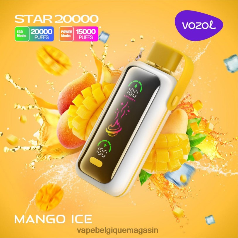 Vape Jetable - VOZOL STAR 20000 8R26J13 glace à la mangue