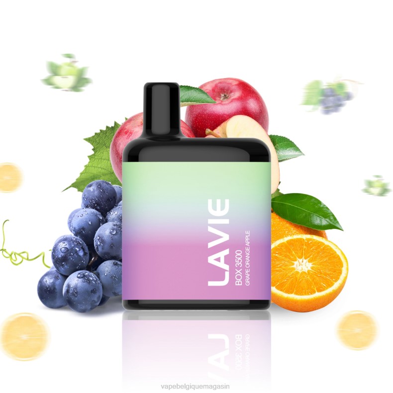 Vape Shop Bruxelles - LAVIE BOX 3500 bouffées raisin orange pomme D2F2212