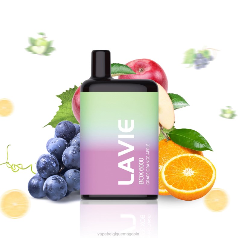 Vape Shop Bruxelles - LAVIE BOX 6000 bouffées raisin orange pomme D2F2202