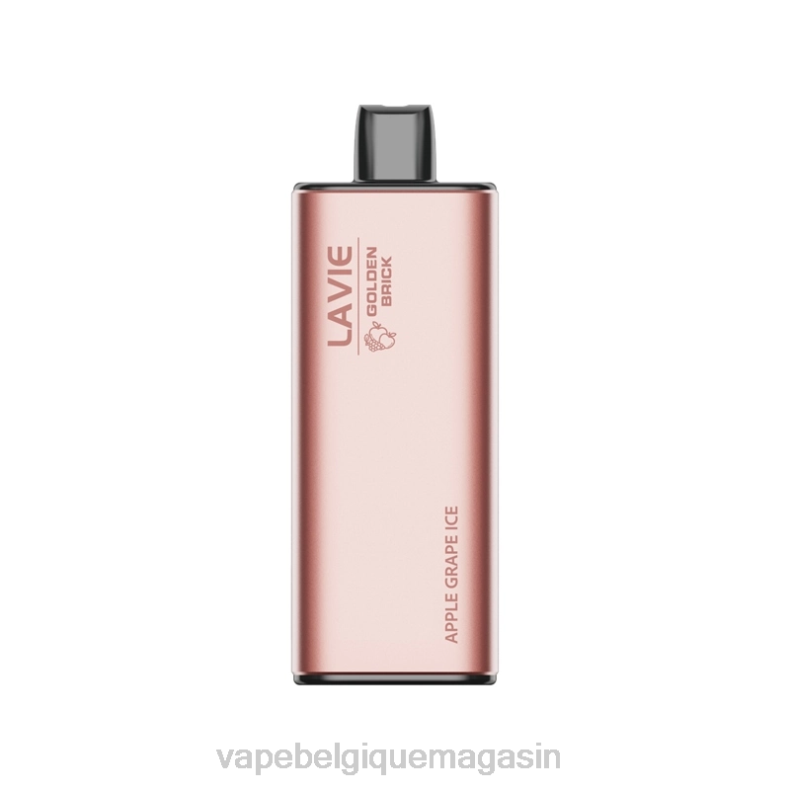 Vape Shop Bruxelles - LAVIE GOLDEN BRICK 10000 bouffées glace aux pommes et aux raisins D2F252