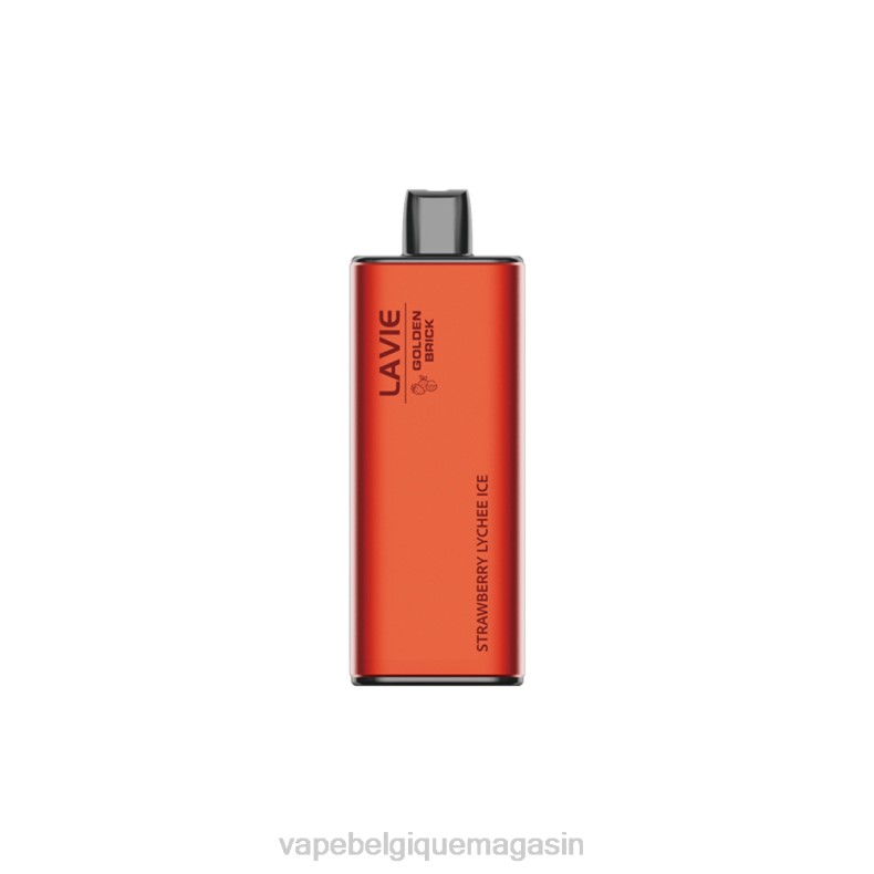 Vape Shop Bruxelles - LAVIE GOLDEN BRICK 10000 bouffées glace fraise litchi D2F267